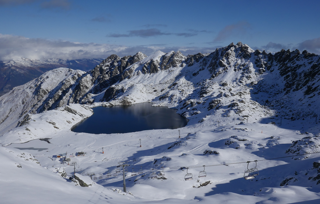 Blick auf das Skigebiet Verbier 4Vallées